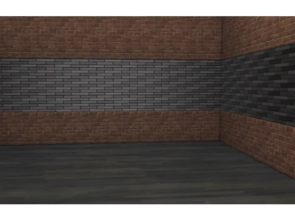 Alpha Industrial style brick walls with backsplash by lilotea - The Sims 4 Custom Content