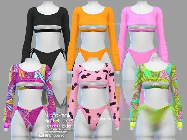 Alpha BAli Set (TOP) - The Sims 4 Custom Content
