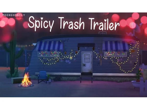 Maxis Match Spicy Trash Trailer by moonghostly - The Sims 4 Custom Content