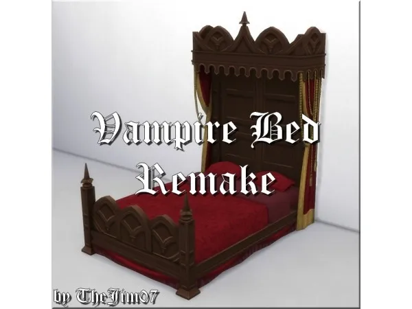 Maxis Match Vampire Bed Remake by TheJim07 - The Sims 4 Custom Content