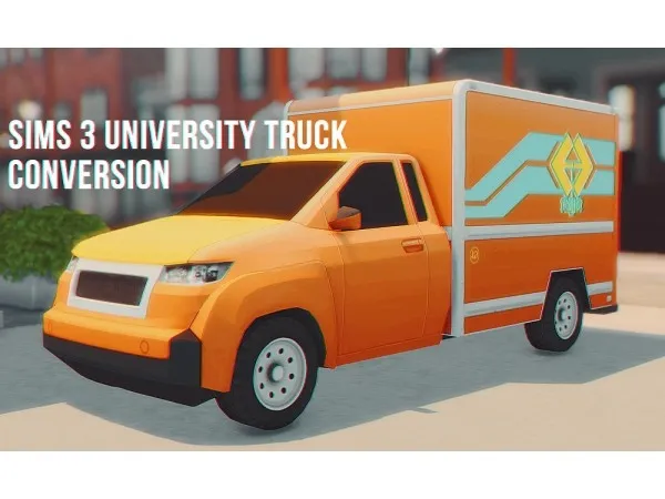 Maxis Match Moving Truck Sims 3 University fulleditmode by cas - The Sims 4 Custom Content