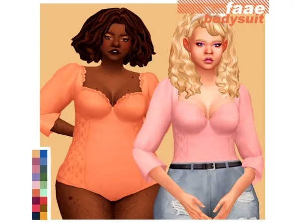 Maxis Match Faae bodysuit by cowconuts - The Sims 4 Custom Content