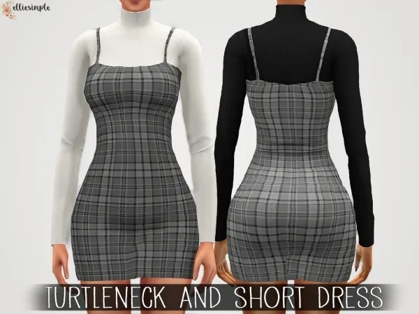 Alpha Elliesimple Turtleneck and Short Dress - The Sims 4 Custom Content