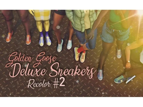 Maxis Match Starlord Golden Goose Sneakers Recolor Part 2 by missrubybird - The Sims 4 Custom Content