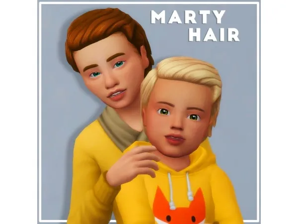 Maxis Match mellowsimss Marty Hair - The Sims 4 Custom Content