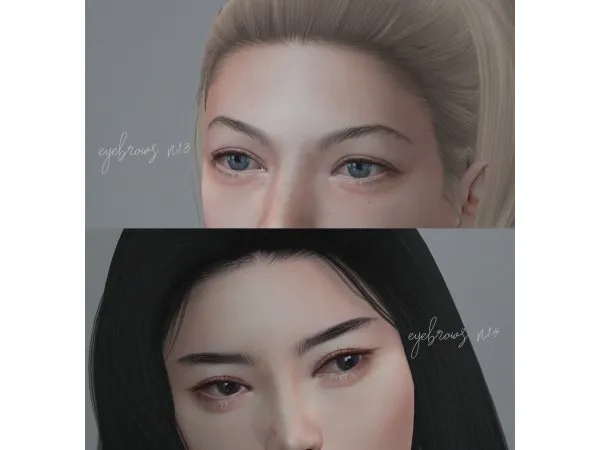 Alpha obscurus sims HAIRLINE N1 EYEBROWS N13 N14 - The Sims 4 Custom Content