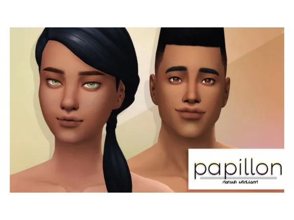 Maxis Match viiavi PAPILLON default skin blend for all ages - The Sims 4 Custom Content