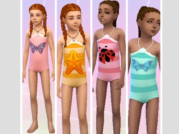 Maxis Match Kids Swim Suit RECOLOR - The Sims 4 Custom Content