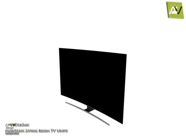 Montana Curved Television - The Sims 4 Custom Content