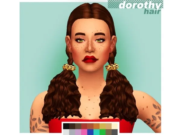 Maxis Match dorothy hair by cowconuts - The Sims 4 Custom Content