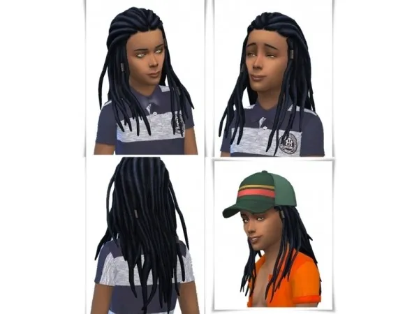 Maxis Match Kids DreadLocks by birksche - The Sims 4 Custom Content