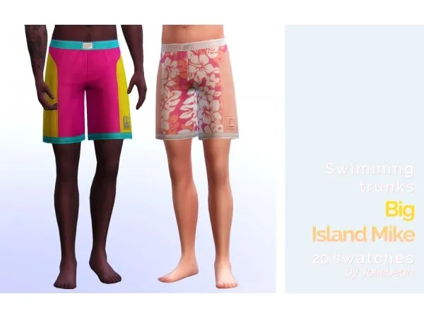 Maxis Match Big Island Mike swimming trunks by joliebean - The Sims 4 Custom Content
