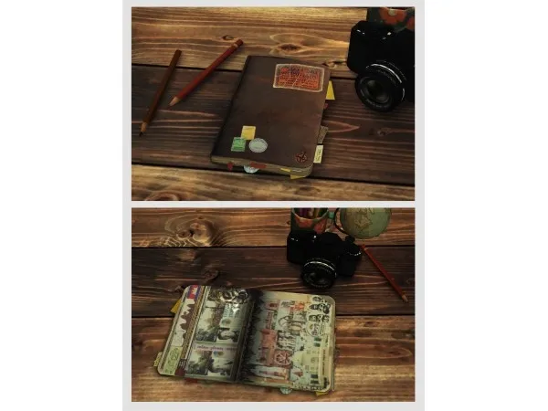 Alpha blue ancolia Travelers Notebook (retextured item) - The Sims 4 Custom Content