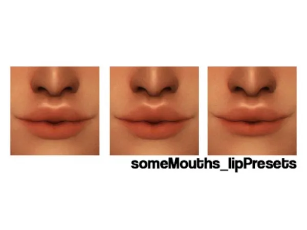 Maxis Match vibrantpixels someMouths lip presets by simsfinds - The Sims 4 Custom Content
