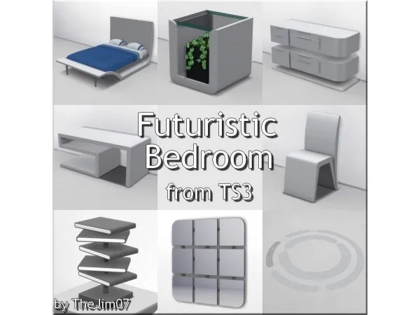 Maxis Match Futuristic Bedroom by TheJim07 - The Sims 4 Custom Content