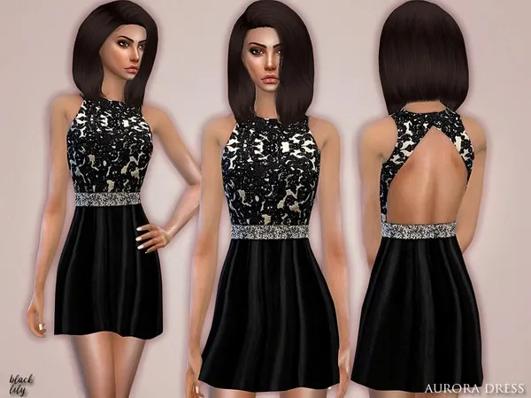 Alpha Aurora Dress - The Sims 4 Custom Content