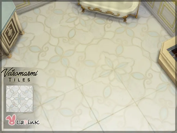 Alpha Vetromarmi Tiles - The Sims 4 Custom Content