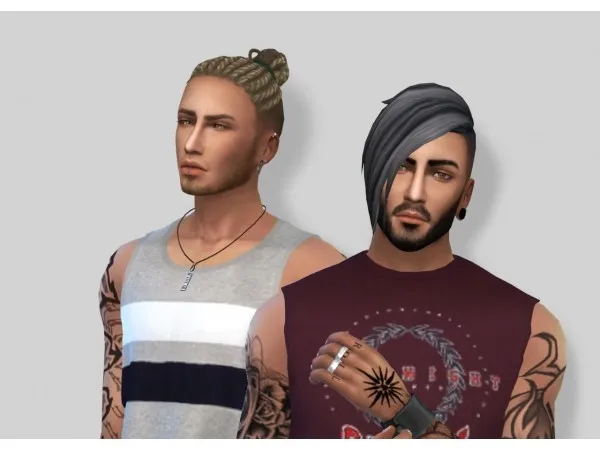 Alpha Half shaved Viking by candycottonchu - The Sims 4 Custom Content