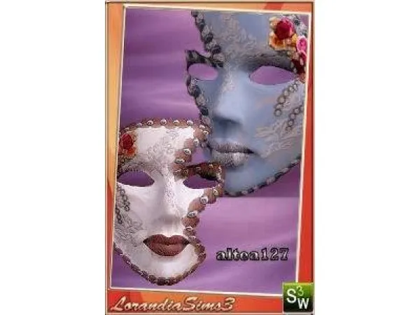 Venezian Mask Flowers by lorandiasims3 - The Sims 3 Custom Content