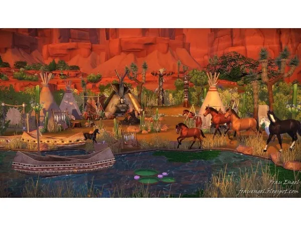 Alpha Native American Village by frauengel - The Sims 4 Custom Content