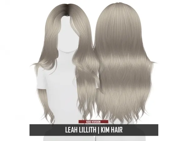 Alpha LEAH LILLITH KIM HAIR KIDS VERSION - The Sims 4 Custom Content