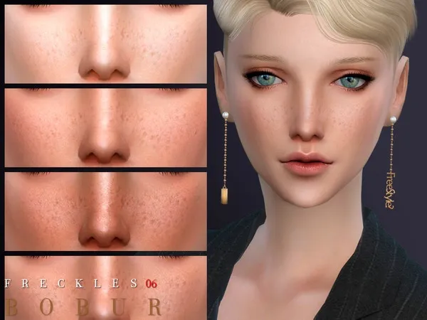Alpha Bobur freckles 06 - The Sims 4 Custom Content