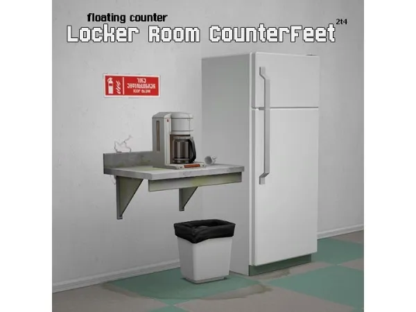 Maxis Match Locker Room CounterFeet 2t4 conversion by 95643222 - The Sims 4 Custom Content