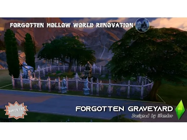 Maxis Match Forgotten Hollow renew 6 Forgotten graveyard Bonus lot by iSandor - The Sims 4 Custom Content