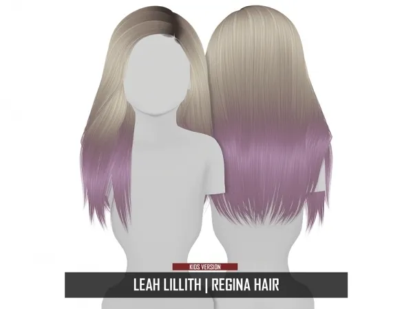 Alpha LEAH LILLITH REGINA HAIR TODDLER VERSION - The Sims 4 Custom Content