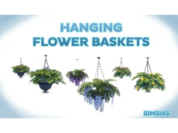 Maxis Match Hanging Flower Baskets by simsi45 - The Sims 4 Custom Content