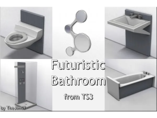Maxis Match Futuristic Bathroom by TheJim07 - The Sims 4 Custom Content