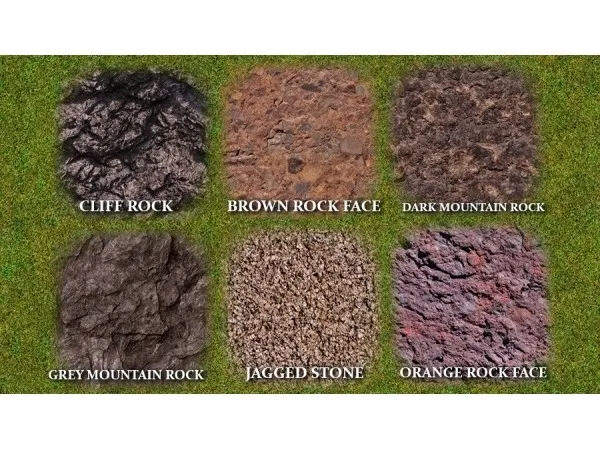 thebleedingwoodland 6 Cool Rock Terrain Paints - The Sims 3 Custom Content