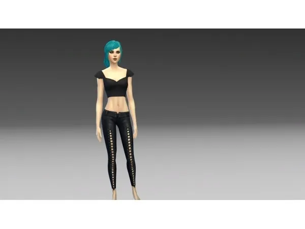 Maxis Match Vampire Game Pack Laced Capris to Full Length by NintendoLover13 - The Sims 4 Custom Content