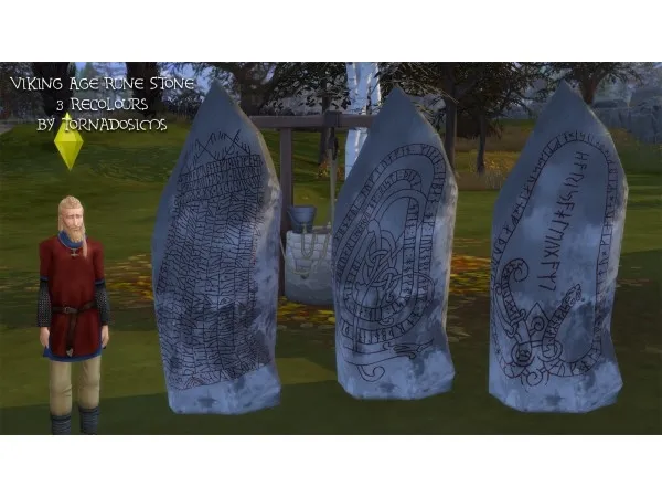 Alpha Viking Age Rune Stone by tornadosims - The Sims 4 Custom Content