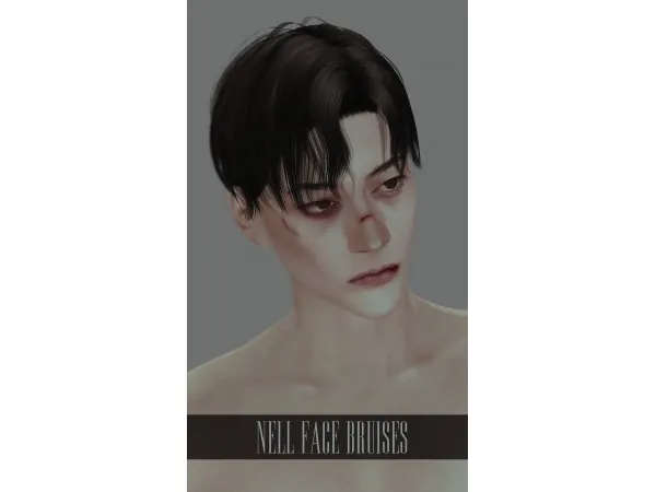 Alpha nell le Face Bruises - The Sims 4 Custom Content