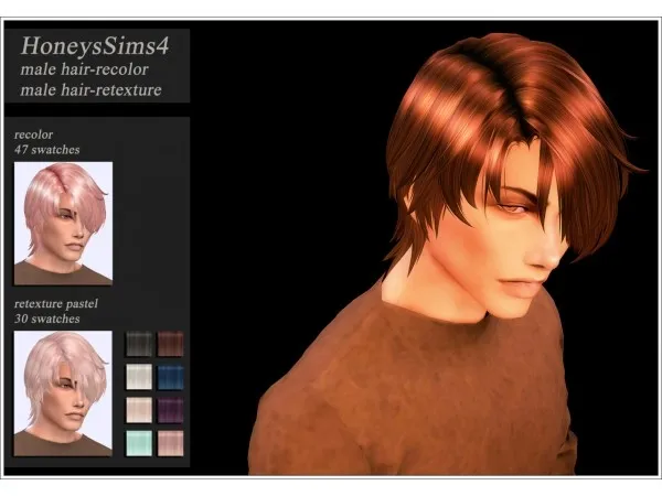 Alpha HoneysSims4 RecolorRetexture Kijiko Cougar Hair - The Sims 4 Custom Content