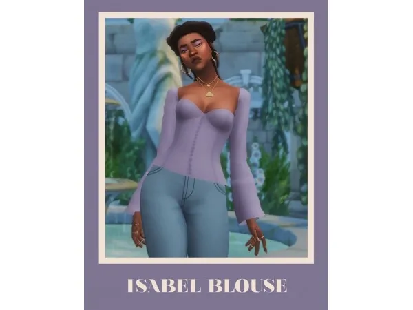 Maxis Match Isabel Blouse TipTopTab by simsfinds - The Sims 4 Custom Content