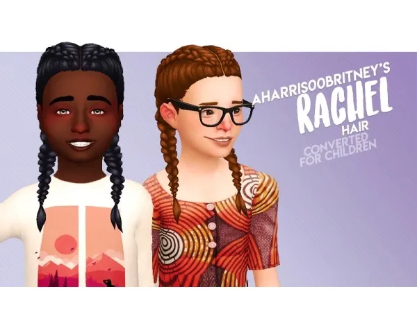 Maxis Match cowversions aharris00britneys Rachel hair - The Sims 4 Custom Content