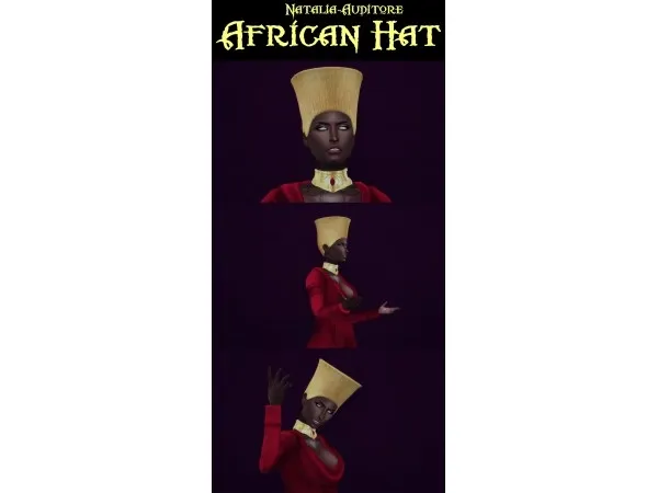 Alpha African hat auditore by Natalia - The Sims 4 Custom Content