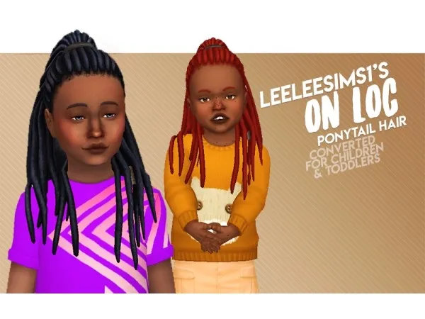 Maxis Match cowversions leeleesims1s On Loc Ponytail - The Sims 4 Custom Content