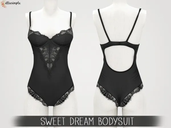 Alpha Elliesimple Sweet Dream Bodysuit - The Sims 4 Custom Content