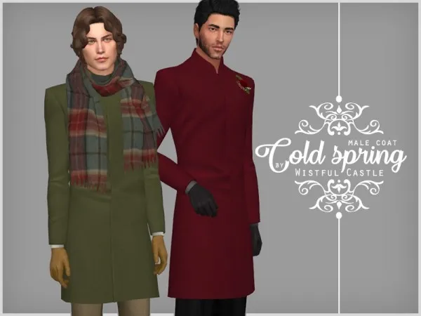 Maxis Match Cold Spring (male coat) by wistfulpoltergeist - The Sims 4 Custom Content