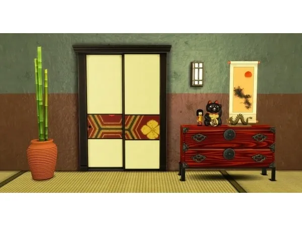 Alpha fayesta Fusuma Sliding Doors - The Sims 4 Custom Content