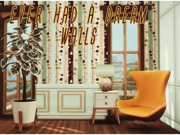 Maxis Match heartmeadows Ever Had A Dream Walls - The Sims 4 Custom Content