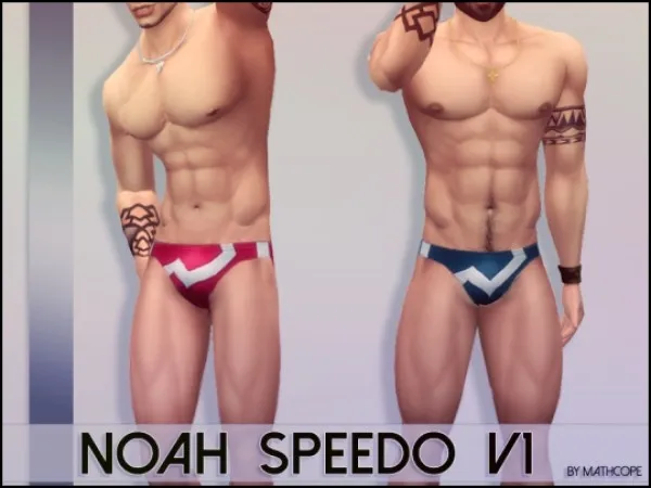 Alpha mathcopesims Noah Speedos V1 - The Sims 4 Custom Content