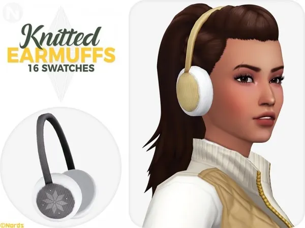 Maxis Match nords sims Knitted Earmuffs - The Sims 4 Custom Content