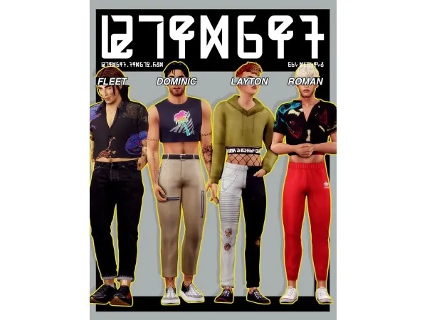 Maxis Match glumbut fleet dominic layton roman by simsfinds - The Sims 4 Custom Content