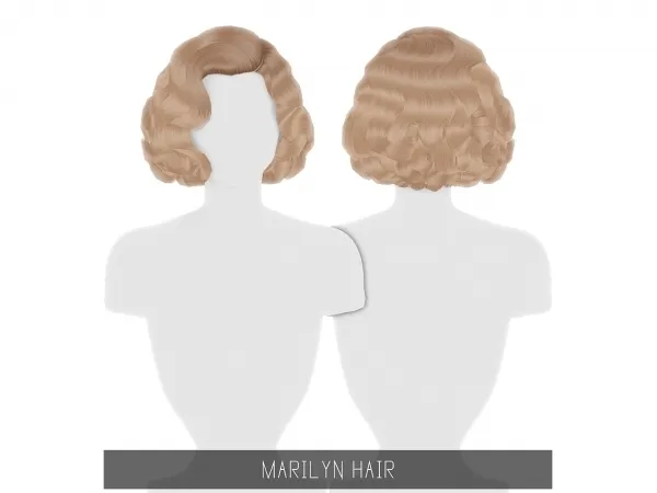 Alpha MARILYN HAIR - The Sims 4 Custom Content