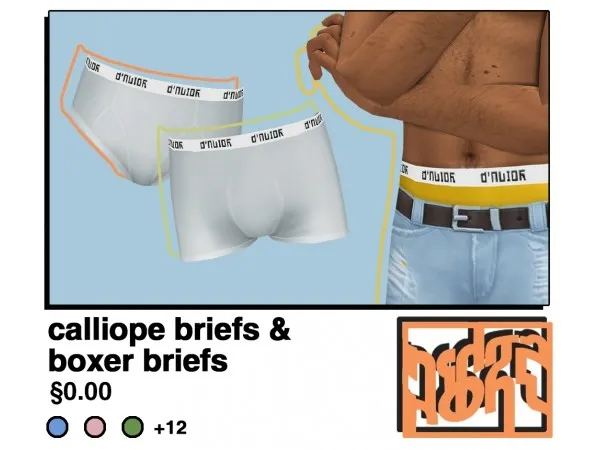 Maxis Match ridgeport calliope briefs boxer briefs - The Sims 4 Custom Content