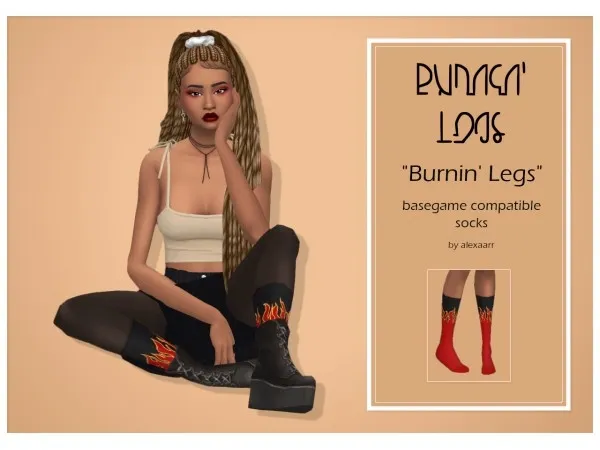 Maxis Match alexaarr Burnin Legs - The Sims 4 Custom Content